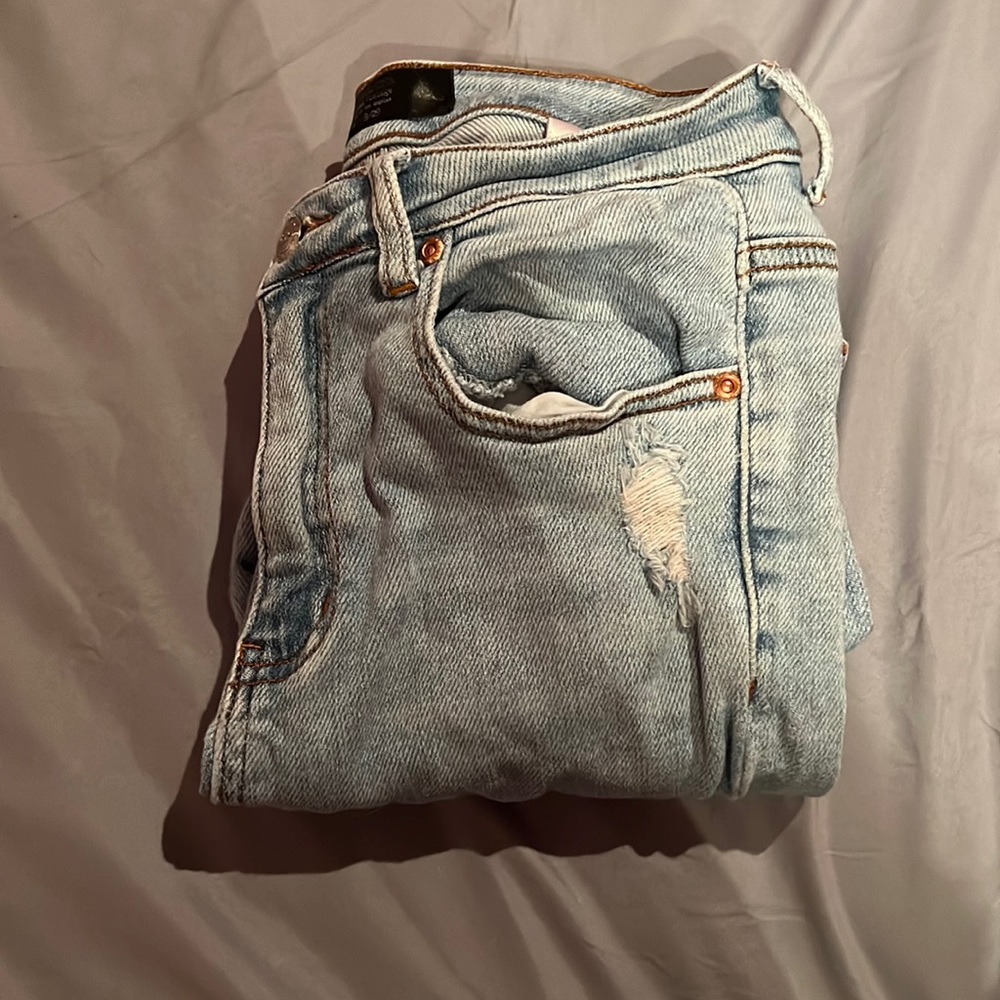Monkey Ride Jeans: Rip light washed jeans